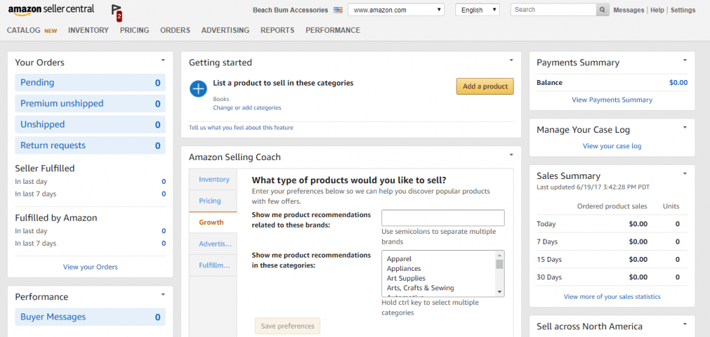 buy amazon seller account